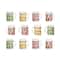 Hello Honey® 10oz. Assorted Glass Mugs with Seagrass Sleeves, 12ct.